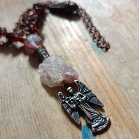 Naszyjnik Miedziany z Aniołem