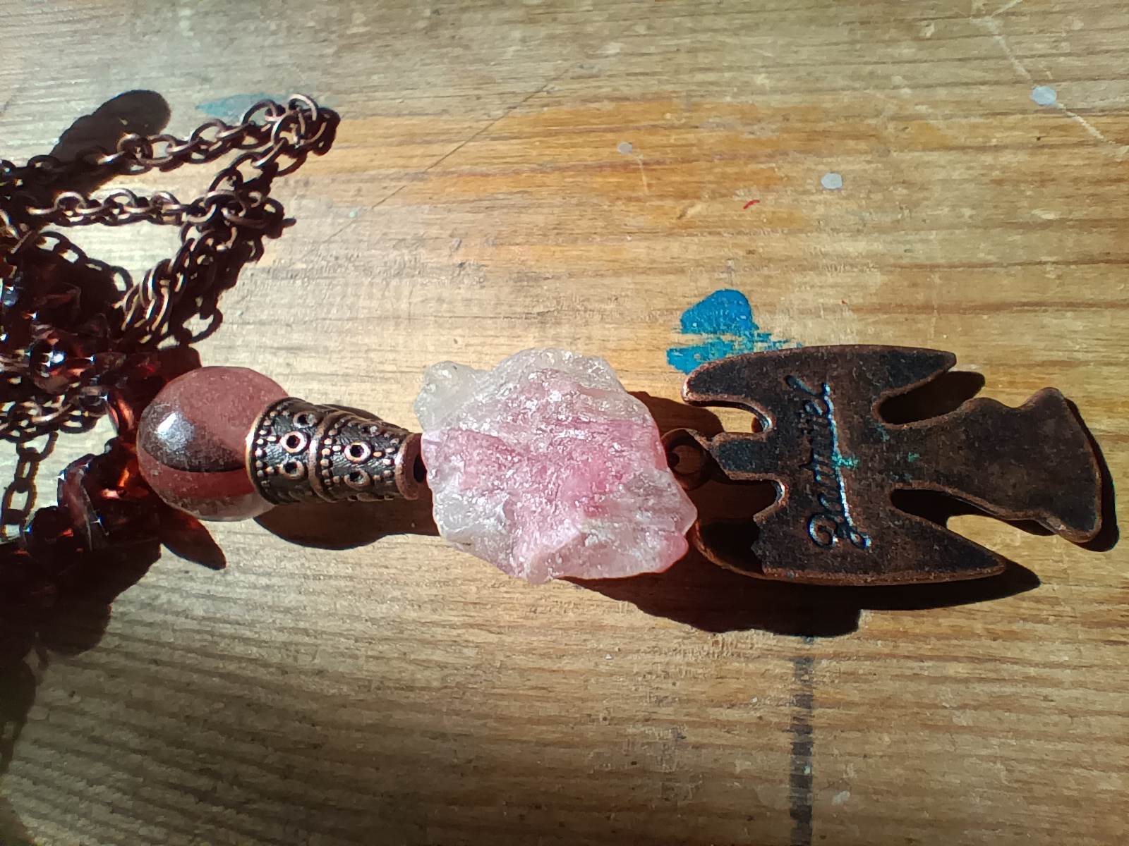 Naszyjnik Miedziany z Aniołem - obrazek 2