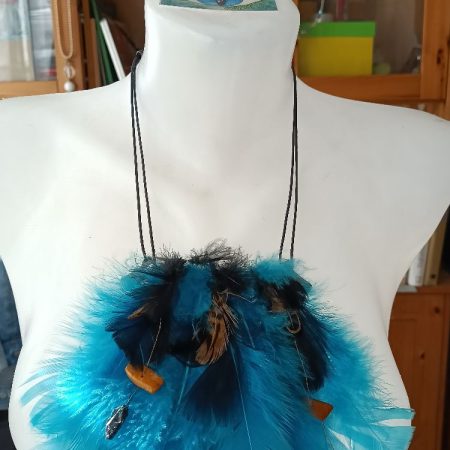 Kolia Pierzasta Turkusowa